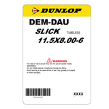 Dunlop DEM-DAU | 6" Rear | Slick | Kart Tyre