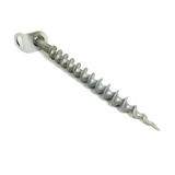 Tent Screw | Heat Treated Cast Aluminium | 460mm Screw | 33mm Flight | With Stainless Steel Mounting Bracket