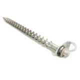 Tent Screw | Heat Treated Cast Aluminium | 660mm Screw| 45mm Flight | With Stainless Steel Mounting Bracket